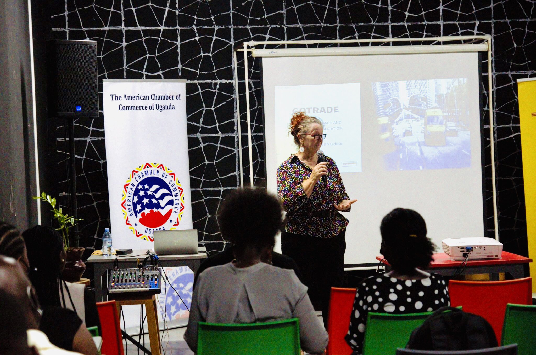 AmCham President Meg at the training